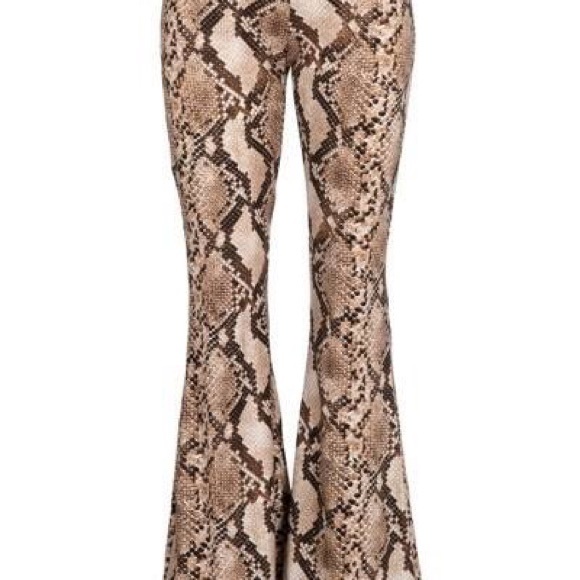 Snake print stretchy palooza bell bottom  pants - Picture 1 of 3